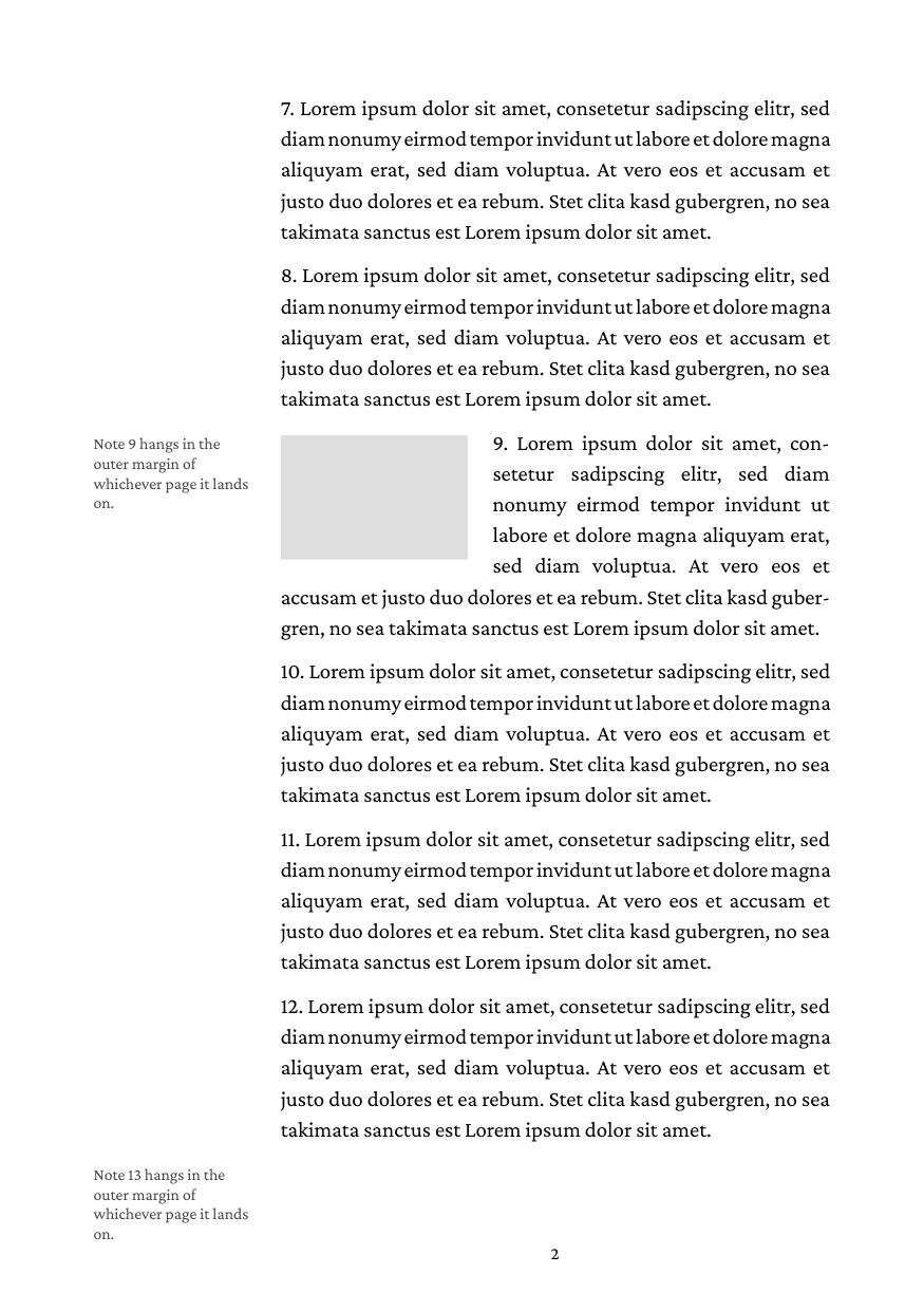 The same notes on a left page